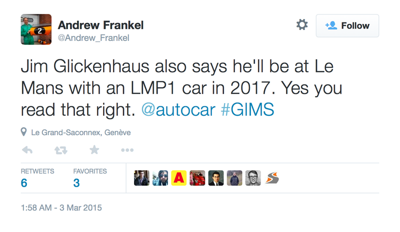 Illustration for article titled Jim Glickenhaus Wants To Run In The Top Class At Le Mans In 2017